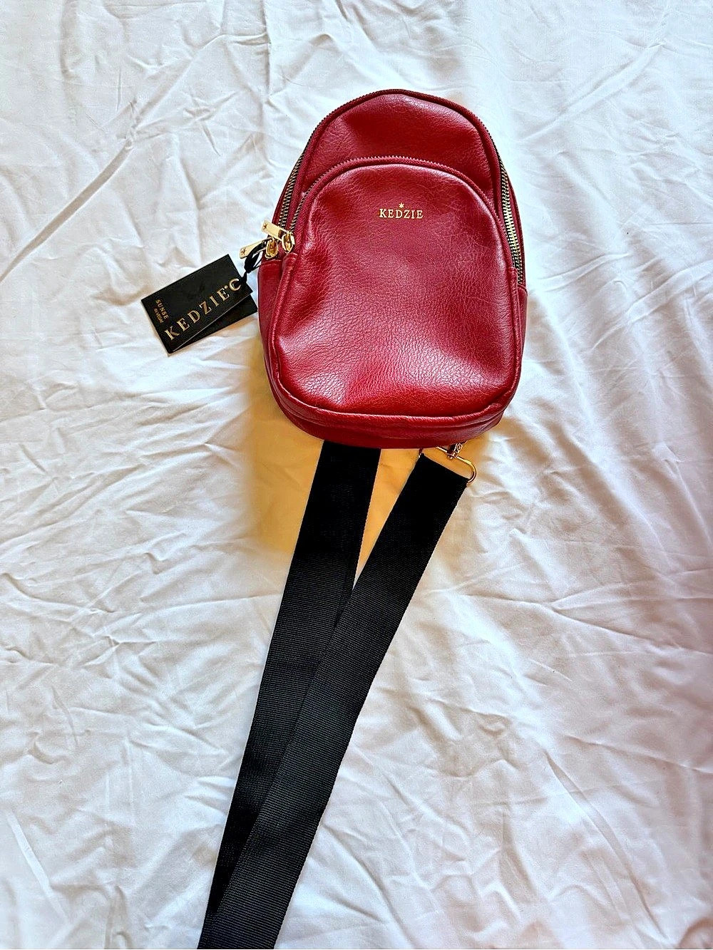 KEDZIE Sunset Sling Crossbody Bag Red NWT